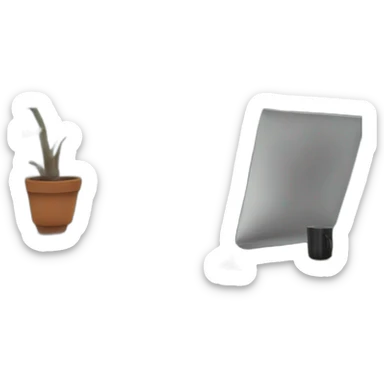 Neat desk overlooking close-up sticker