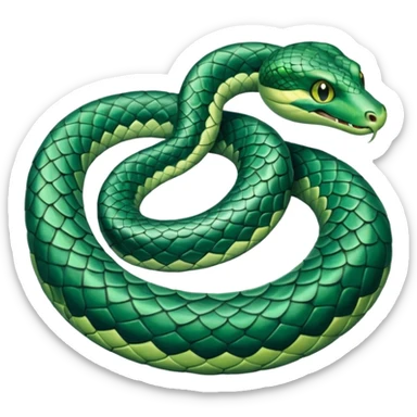 serpent green aqua sticker