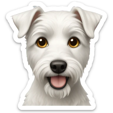 White terrier mix sticker