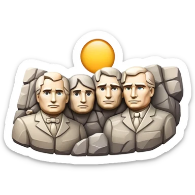 Cinematic Realistic Mount Rushmore Emoji sticker