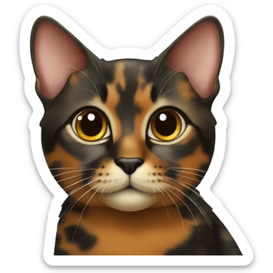 Tortoiseshell cat sticker