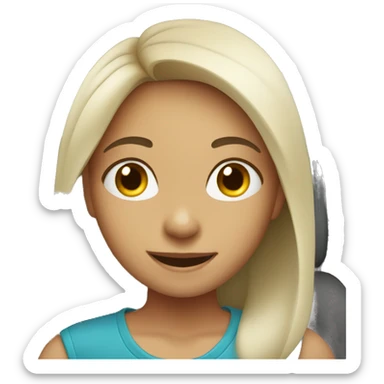 smiling girl in car interior sticker