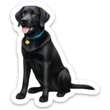 Black Labrador retriever sticker