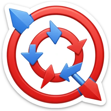 “Emoji symbolizing centripetal federalism, showing power moving from the central core outward, with a strong center and arrows expanding to the edges, flat emoji style, simple and clear, educational icon.” sticker