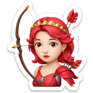 Cupid queen sticker