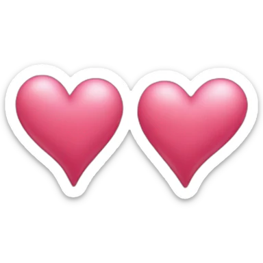 2 hearts sticker