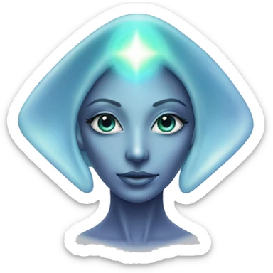 Pleiadian alien woman female third eye sticker