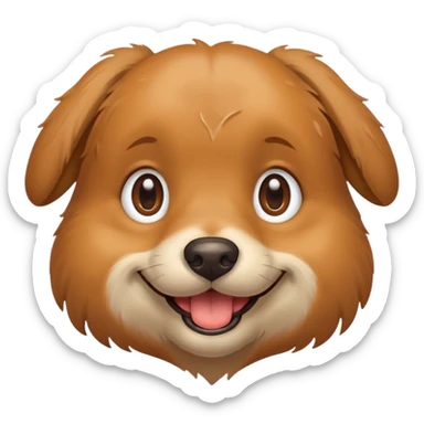 Cute dog Smiling and the saving hi  sticker