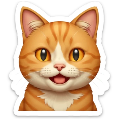 cat cry and laugh at the same time sticker