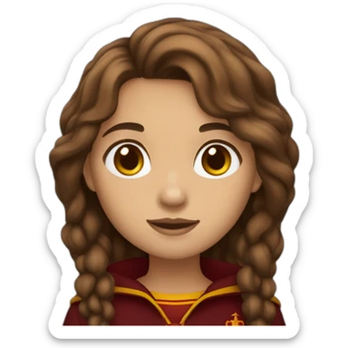 gryffindor girl brown hair sticker