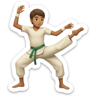 Faça um menino jogando capoeira  sticker