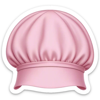 A standalone bonnet, soft fabric, pink color, simple and classic — no face, no head. sticker