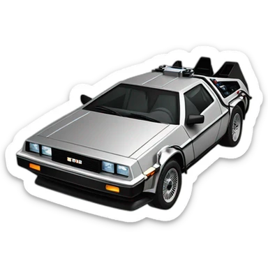 delorean back to the future sticker