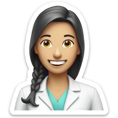 happy woman dentist sticker