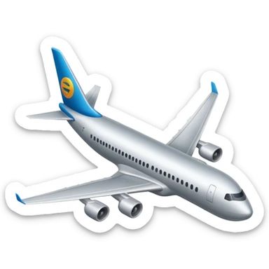 A commercial airplane with the Framer logo on the tail wing. sticker