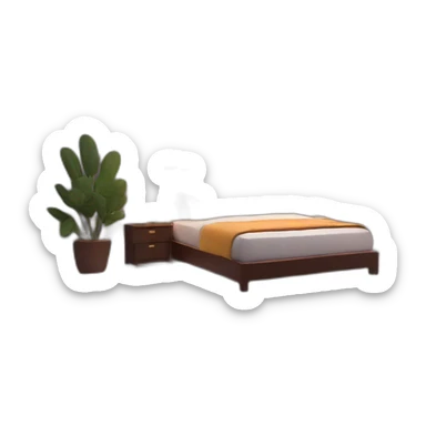 bedroom with strip leds sticker