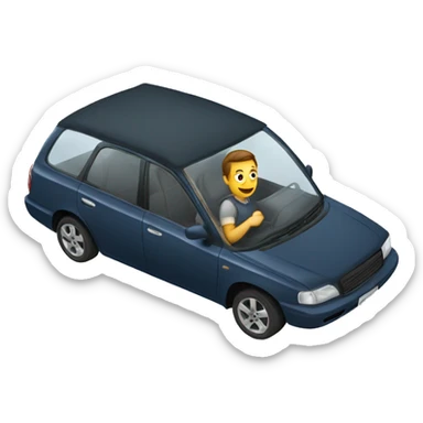 men opening sunroof sticker