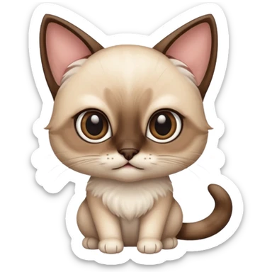 Siamese cat baby sticker
