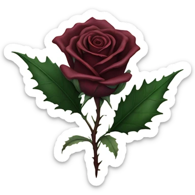 Gothic rose with sharp thorns sticker