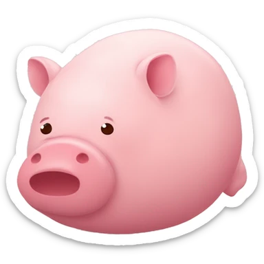 Un cerdo durmiendo con la boca aboerta, cubierto con las cobijas hasta medio cuerpo sticker