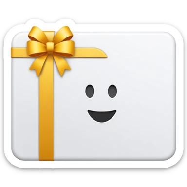 white gift card sticker