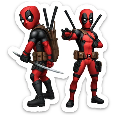 Make Deadpool with the same characteristics and details just change the red colors to black and leave only the red eye sticker