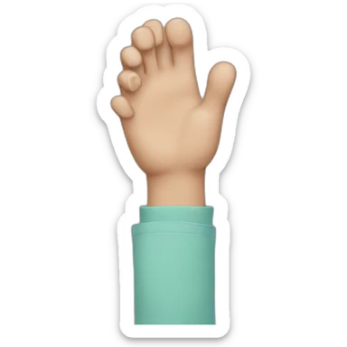 one hand holding a flip flop sticker