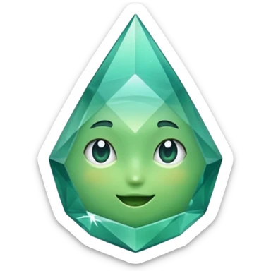 Diamante verde água sticker