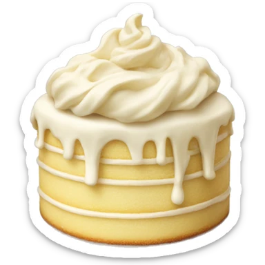 vanilla cake with vanilla topping sticker