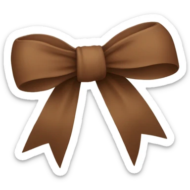 brown bow sticker