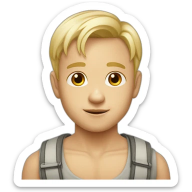 Tima big ears boy blonde russian sticker