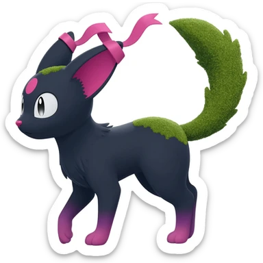 Umbreon-Leafeon-Sylveon-hybrid-animal-Fakémon-Pokémon-fusion sticker
