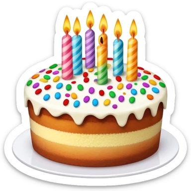 Confetti cake realistic sticker