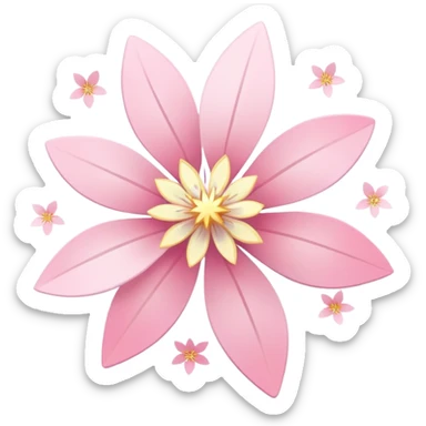Cute Pastel pink and white Cherry Blossom Sakura Starburst Shooting Star sticker