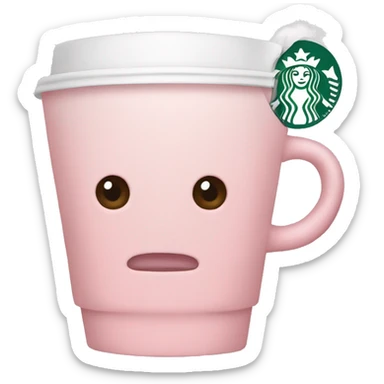 Light pink coffee Starbucks  sticker
