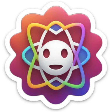 ebay logo inside atom sticker