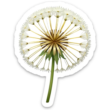 Dandelion flower emoji in white colour looks aesthetic  sticker