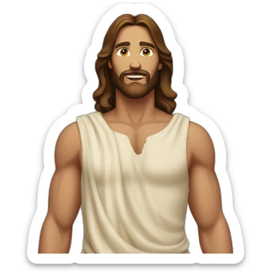 jesus shirtless sticker