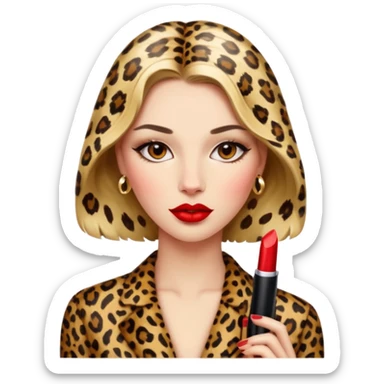 Kiss leopardato sticker