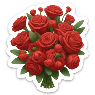 Big red bouquet  sticker