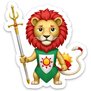 shir o khorshid iranian flag sticker