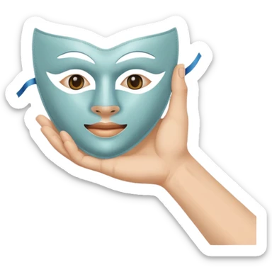 mask sheet with hand sticker