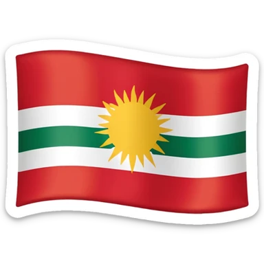 The beautiful flag of Iraqi Kurdistan sticker