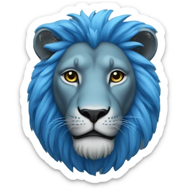 Blue lion  sticker