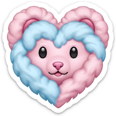 Paw heart sticker