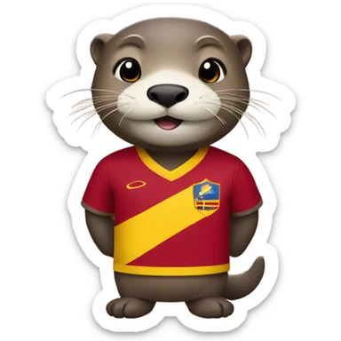 otter with the shirt of the Venezuelan soccer team sticker