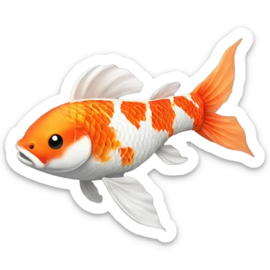 Single Beautiful koi fish  sticker