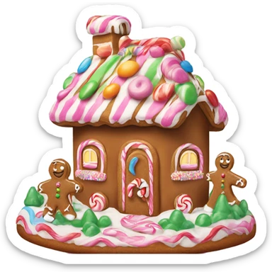 Candy land gingerbread house  sticker