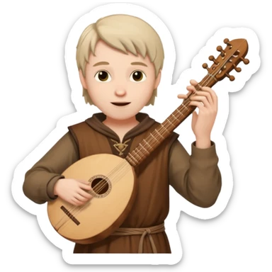 medieval bard sticker