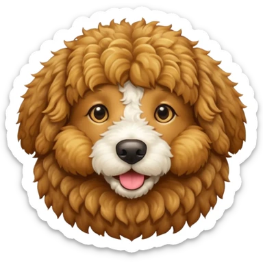 Golden doodle dog sticker